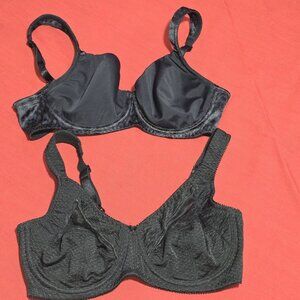 Breezies Bras Set Of 2 Black 34B NWOT QVC UltimAir Keep Dry - Sexy Support